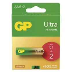 GP Jednorazowa alkaliczna baterie AA, 8-pack