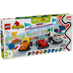 LEGO 10445 DUPLO - Samochody wyścigowe zespołu F1 i kierowcy