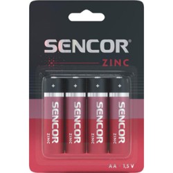Sencor Jednorazowa cynkowo-węglowa baterie AA, 4-pack