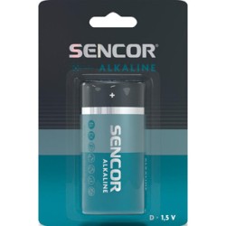 Sencor Jednorazowa alkaliczna baterie D, 1-pack