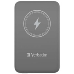 Verbatim powerbank z ładowaniem bezprzewodowym 5V, ładowanie telefonu, 32249, 10 000mAh, Mocowanie magnetyczne, szara