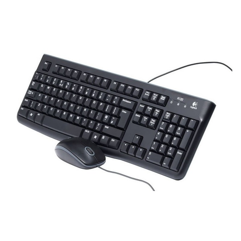 Zestaw klawiatura + mysz membranowa Logitech MK120 920-002563 (USB 2.0 (US) kolor czarny optyczna)
