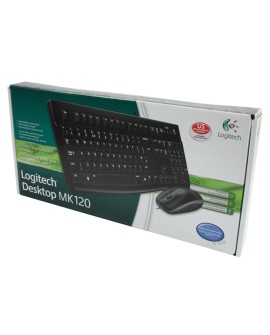 Zestaw klawiatura + mysz membranowa Logitech MK120 920-002563 (USB 2.0 (US) kolor czarny optyczna)