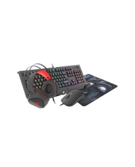 Zestaw klawiatura + mysz + podkładka + słuchawki membranowa NATEC Genesis Cobalt 330 NCG-1469 (USB 2.0 (US) kolor czarny