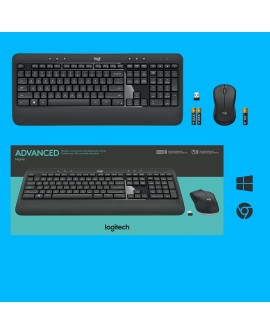 Zestaw klawiatura + mysz membranowa Logitech MK540 920-008685 (USB kolor czarny optyczna 1000 DPI)