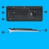 Zestaw klawiatura + mysz membranowa Logitech MK540 920-008685 (USB kolor czarny optyczna 1000 DPI)