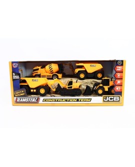 Zestaw samochodów Teamsterz JCB ze światłem