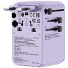 Verbatim, Adapter podróżny Charge ,n, Travel GaN III 2x USB-C, 2X USB-A + 1x zintegrowany kabel USB-C, fioletowy, 100 W