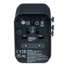 Verbatim, Adapter podróżny World-to-World Verbatim UTA-03 USB-A, USB-C, czarny, 30 W