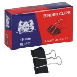 Klips metalowy, 19mm, 12szt.
