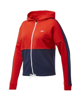 Bluza damska Reebok Te Linear Logo Ft czerwono-granatowa FT0901 M