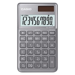 Casio Kalkulator SL 1000 SC GY, srebrna, kieszonkowy, 10 miejsc