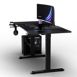 ULTRADESK Biurko dla gracza LEVEL V2, 140x68cm, 72-117cm, elektycznie regulowany