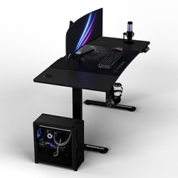 ULTRADESK Biurko dla gracza LEVEL V2, 140x68cm, 72-117cm, elektycznie regulowany