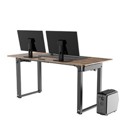 ULTRADESK UPLIFT Biurko 160x75 cm, 72-118 cm, czarno-brązowy