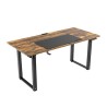 ULTRADESK UPLIFT Biurko 160x75 cm, 72-118 cm, czarno-brązowy