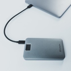 Verbatim zewnętrzny dysk twardy, Executive Fingerprint Secure HDD, 2.5", USB 3.0 (3.2 Gen 1), 1TB, 1000GB, 53652, szary, szyfrow
