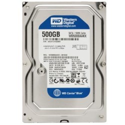 Western Digital wewnętrzny dysk twardy, WD Blue, 3.5", SATA III, 0,5TB, 500GB, WD5000AAKX
