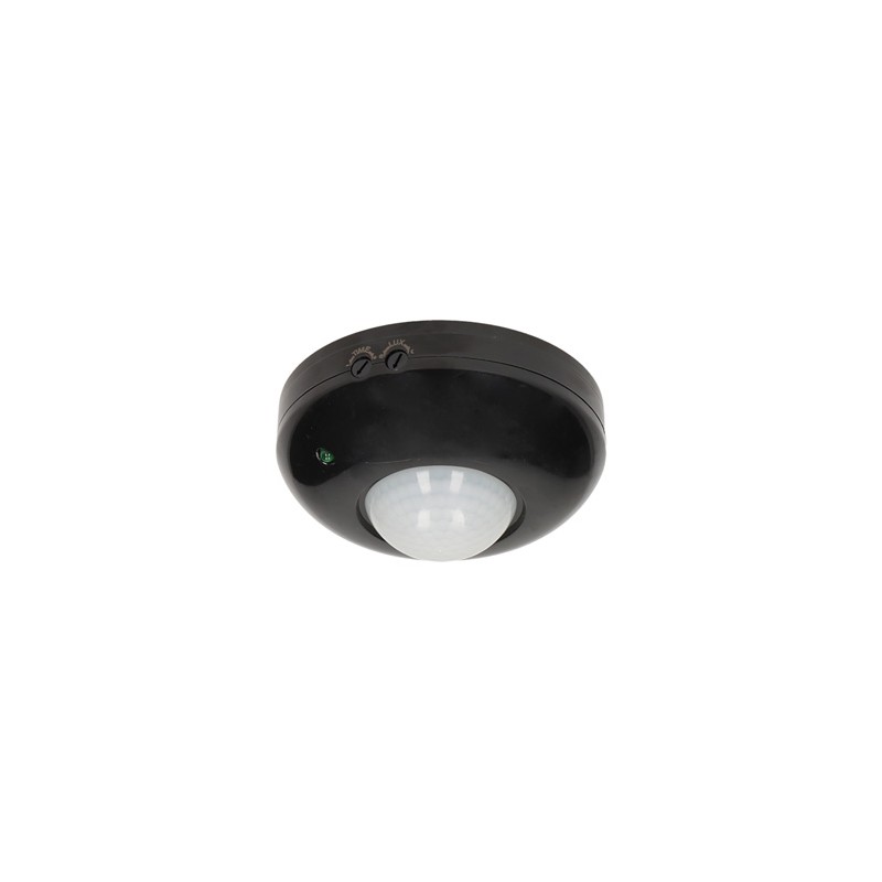 PIR motion sensor 230V 50Hz, 6m, max. 1200W, czarny, ORNO, 360°, IP20, podczerwień, EOL