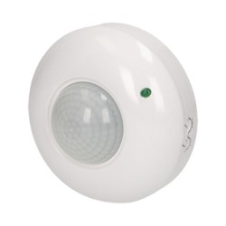 PIR motion sensor 230V 50Hz, 6m, max. 1200W, biała, ORNO, 360°, IP20, podczerwień