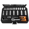 Zestaw kluczy nasadowych, 10-201, 55, rozmiar 1/4, walizka, NEO TOOLS