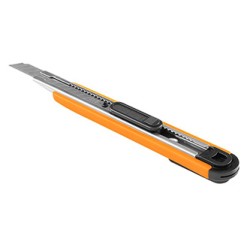 Neo Tools nóż z kołkiem odłamującym, 0.4mm, 216mm, metalowe prowadnice, obudowa z tworzywa sztucznego
