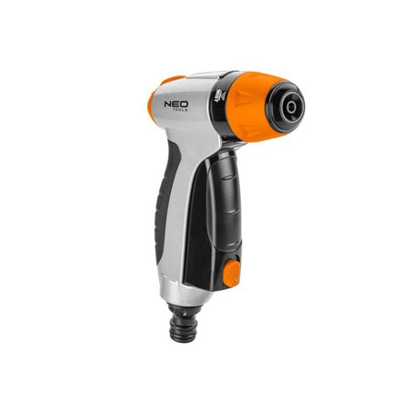 NEO TOOLS Zraszacz pistoletowy 3 funkcje, blokada spustu, pomarańczowo-czarna, 15-705