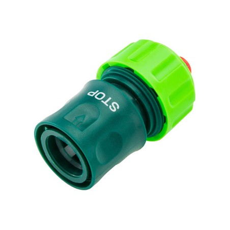 Verto szybkozłączka z funkcją Stop tworzywo sztuczne,, 3/4", zielona, 15G723