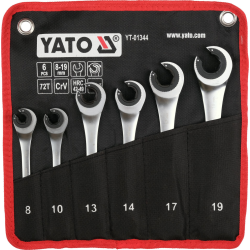 YATO YATO ZESTAW KLUCZY PÓŁOTW. Z GRZECHOTKĄ 8-19MM 6 SZT YT-01344