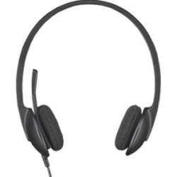 Słuchawki z mikrofonem LOGITECH H340 Czarny
