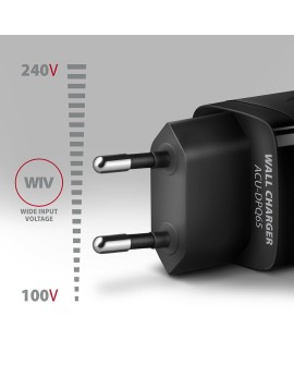 AXAGON ACU-DPQ65 Ładowarka sieciowa, GaN 65W, 3x port (USB-A + dual USB-C), PD3.0/QC4+/PPS/Apple