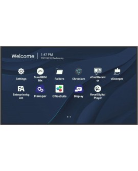 Viewsonic CDE4330 signage display 109,2 cm (43") Wi-Fi 450 cd/m2 4K Ultra HD Czarny Ekran dotykowy Procesor wbudowany Android 11