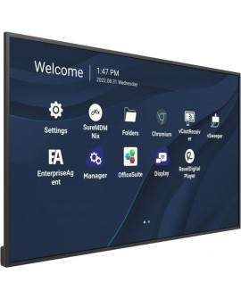 Viewsonic CDE4330 signage display 109,2 cm (43") Wi-Fi 450 cd/m2 4K Ultra HD Czarny Ekran dotykowy Procesor wbudowany Android 11