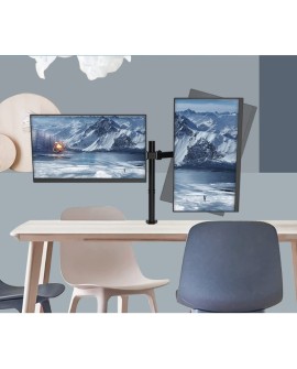 TECHLY PODWÓJNY UCHWYT BIURKOWY LED/LCD 13-27 CALI