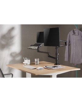 Gembird MA-DA-04 uchwyt / stojak do monitorów 81,3 cm (32") Czarny Biurko