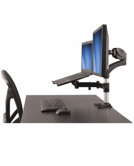 StarTech.com ARMUNONB uchwyt / stojak do monitorów 68,6 cm (27") Biurko Aluminium, Czarny
