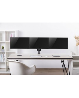 GEMBIRD BIURKOWE REGULOWANE RAMIĘ/UCHWYT NA 3 MONITORY 17-27, VESA 100X100MM, DO 7 KG