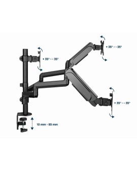 GEMBIRD BIURKOWE REGULOWANE RAMIĘ/UCHWYT NA 3 MONITORY 17-27, VESA 100X100MM, DO 7 KG