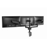 GEMBIRD BIURKOWE REGULOWANE RAMIĘ/UCHWYT NA 3 MONITORY 17-27, VESA 100X100MM, DO 7 KG