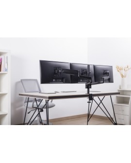 GEMBIRD BIURKOWE REGULOWANE RAMIĘ/UCHWYT NA 3 MONITORY 17-27, VESA 100X100MM, DO 7 KG