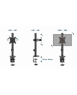 GEMBIRD BIURKOWE REGULOWANE RAMIĘ NA MONITOR 17"-32", DO 9 KG