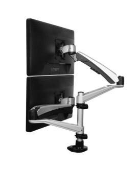 StarTech.com ARMDUAL30 uchwyt / stojak do monitorów 76,2 cm (30") Biurko Czarny, Srebrny