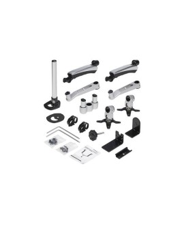 StarTech.com ARMDUAL30 uchwyt / stojak do monitorów 76,2 cm (30") Biurko Czarny, Srebrny