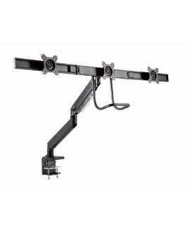 GEMBIRD BIURKOWE REGULOWANE RAMIĘ/UCHWYT NA 3 MONITORY 17-27, VESA 100X100MM, DO 6 KG