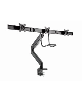 GEMBIRD BIURKOWE REGULOWANE RAMIĘ/UCHWYT NA 3 MONITORY 17-27, VESA 100X100MM, DO 6 KG