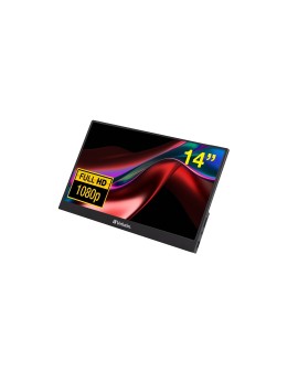 Verbatim 49590 monitor komputerowy 35,6 cm (14") 1920 x 1080 px Full HD LCD Czarny