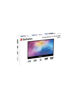 Verbatim 49590 monitor komputerowy 35,6 cm (14") 1920 x 1080 px Full HD LCD Czarny