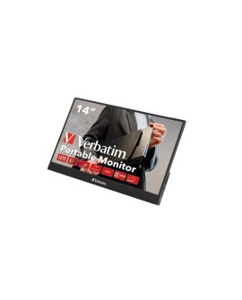 Verbatim 49590 monitor komputerowy 35,6 cm (14") 1920 x 1080 px Full HD LCD Czarny
