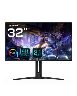 GIGABYTE FO32U2P monitor komputerowy 80 cm (31.5") 3840 x 2160 px 4K Ultra HD OLED Czarny