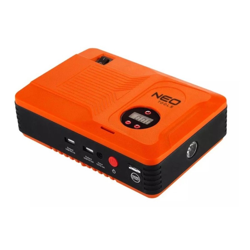 Urządzenie rozruchowe Neo Tools "Jumpstarter", power bank 14Ah, kompresor 3.5 bar, latarka